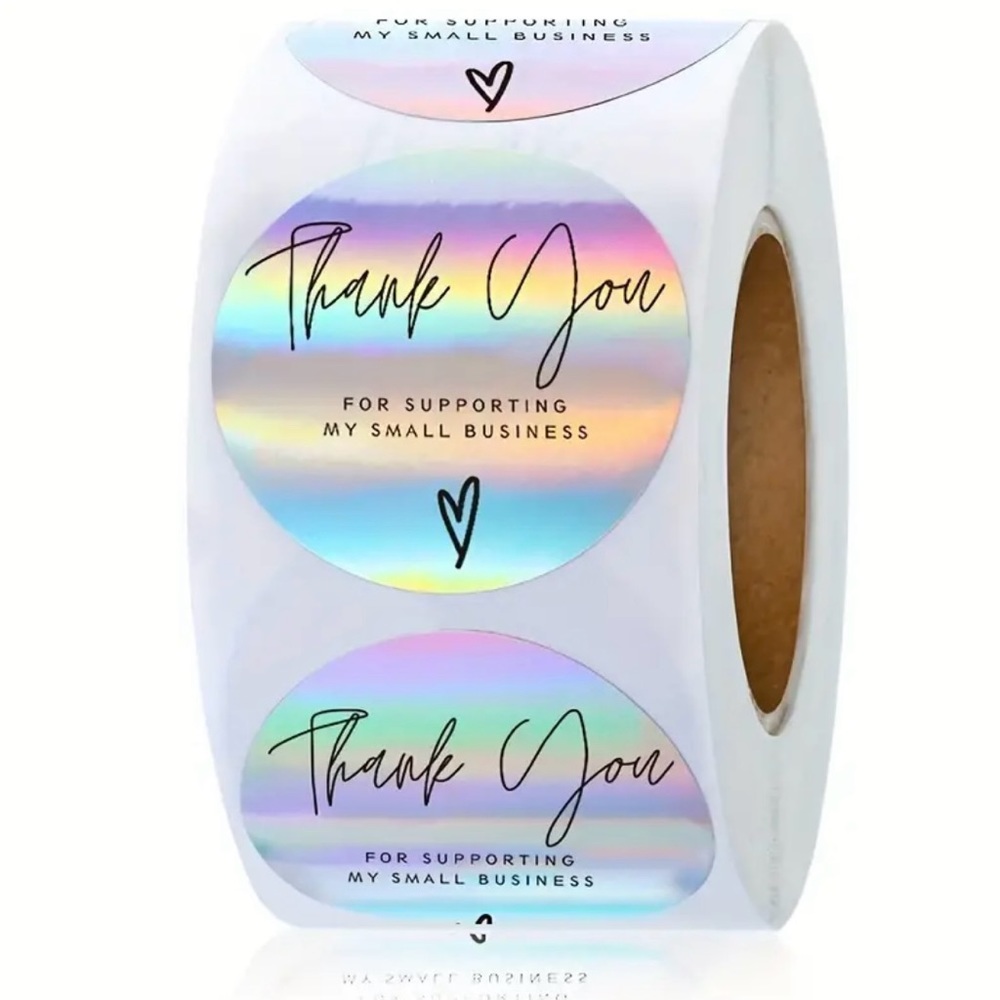 1 Roll/500 Count Thank You Stickers